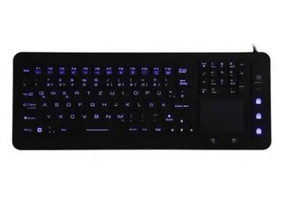 Klávesnice SK311, silikonová s touchpadem, IP68, CZ