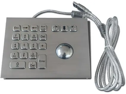 Numerická klávesnice s trackbalem K-TEK-A160-38-OTB-KP, IP65