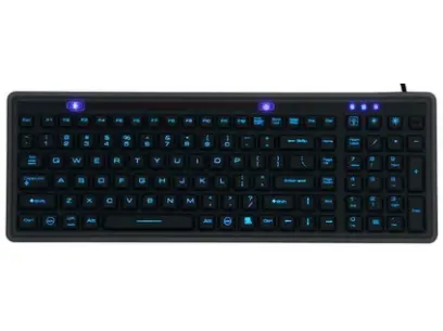 Klávesnice SK313-BL, silikonová s podsvitem, IP68, CZ layout
