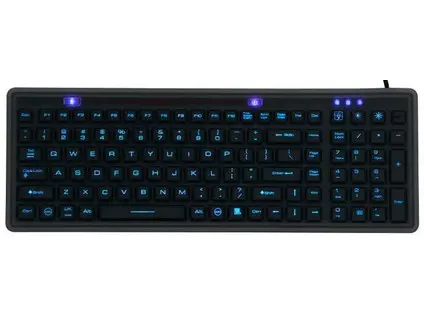 Klávesnice SK313-BL, silikonová s podsvitem, IP68, CZ layout