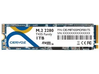 Cervoz Industrial M.2 2280 T435, 1TB TLC, 0 - 70°C, CIE-M8T435MOF001TS