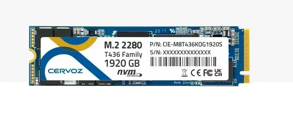 Cervoz Industrial M.2 2280 T436 PowerGurard, 240GB TLC, 0 - 70°C, CIE-M8T436KMG240GS