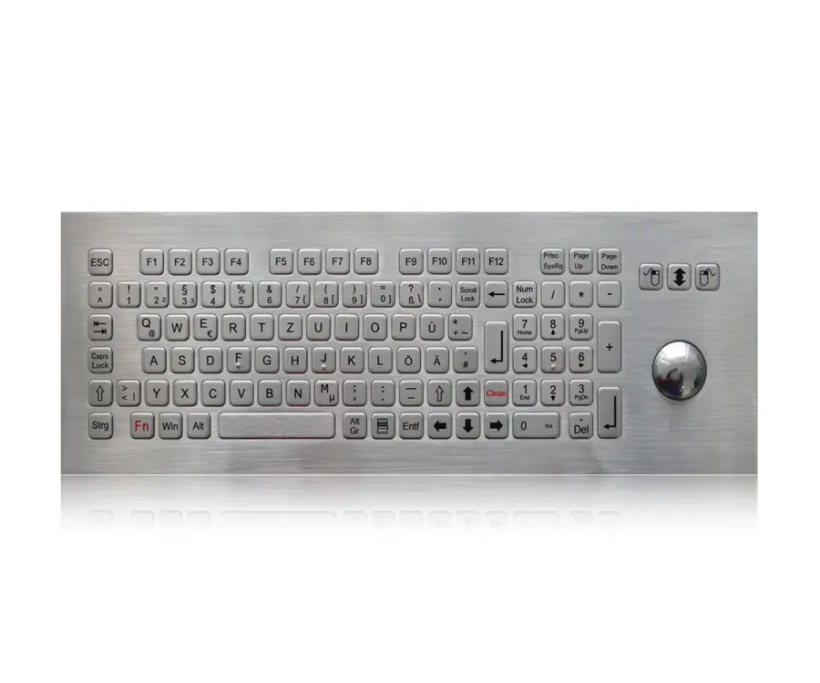Klávesnice K-TEK-B420-OTB-KP-FN-DWP s trackballem, CZ layout, IP65